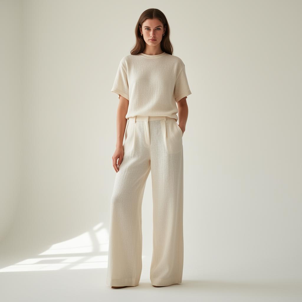 Linen Top + Pants Set