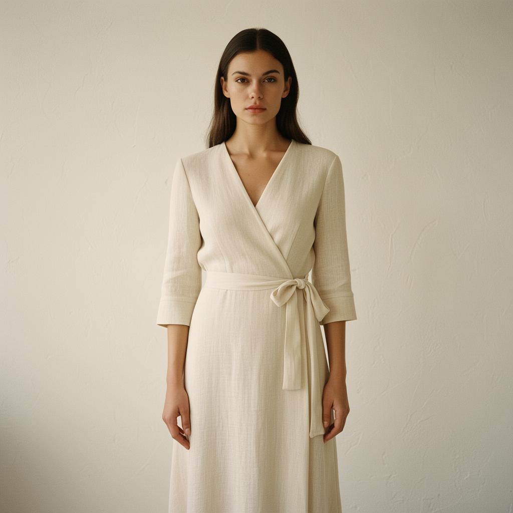 Wrap Linen Dress