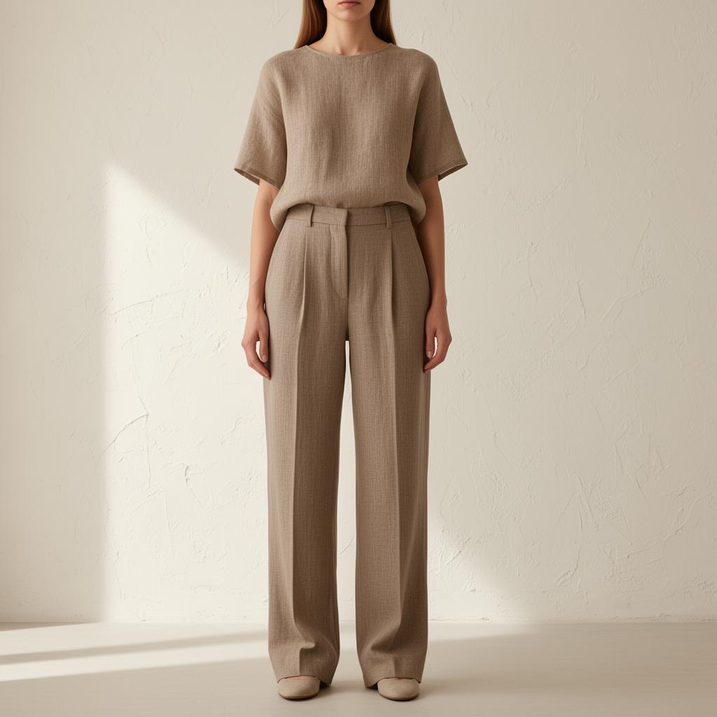 Linen Straight Pants